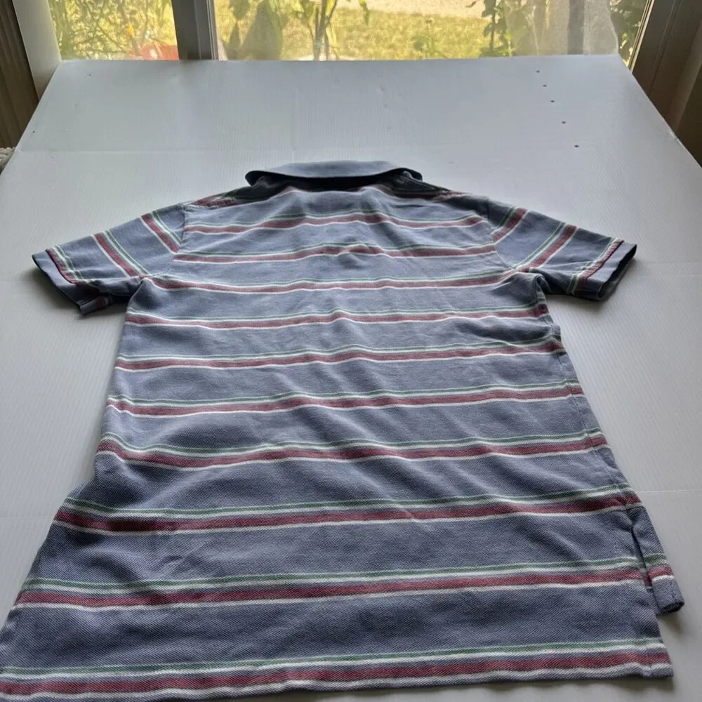Polo Ralph Lauren Custom Fit Polo Shirt Men’s Small Blue Striped Cotton